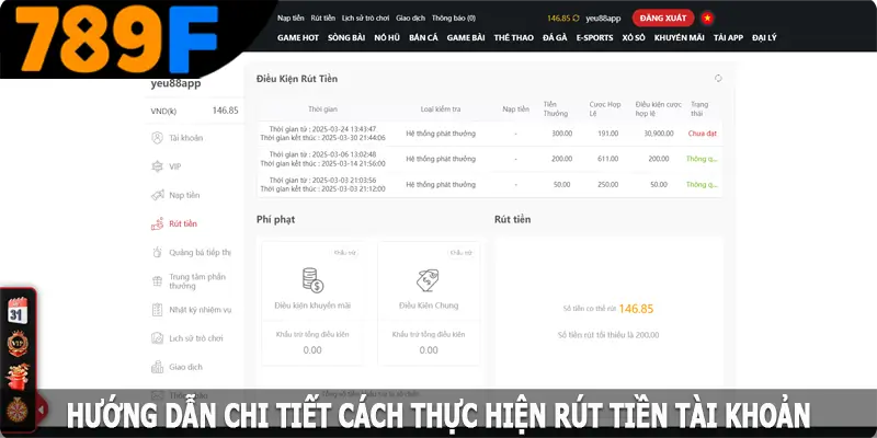 Hướng dẫn chi tiết cách thực hiện rút tiền 789F Hướng dẫn chi tiết cách thực hiện rút tiền 789F